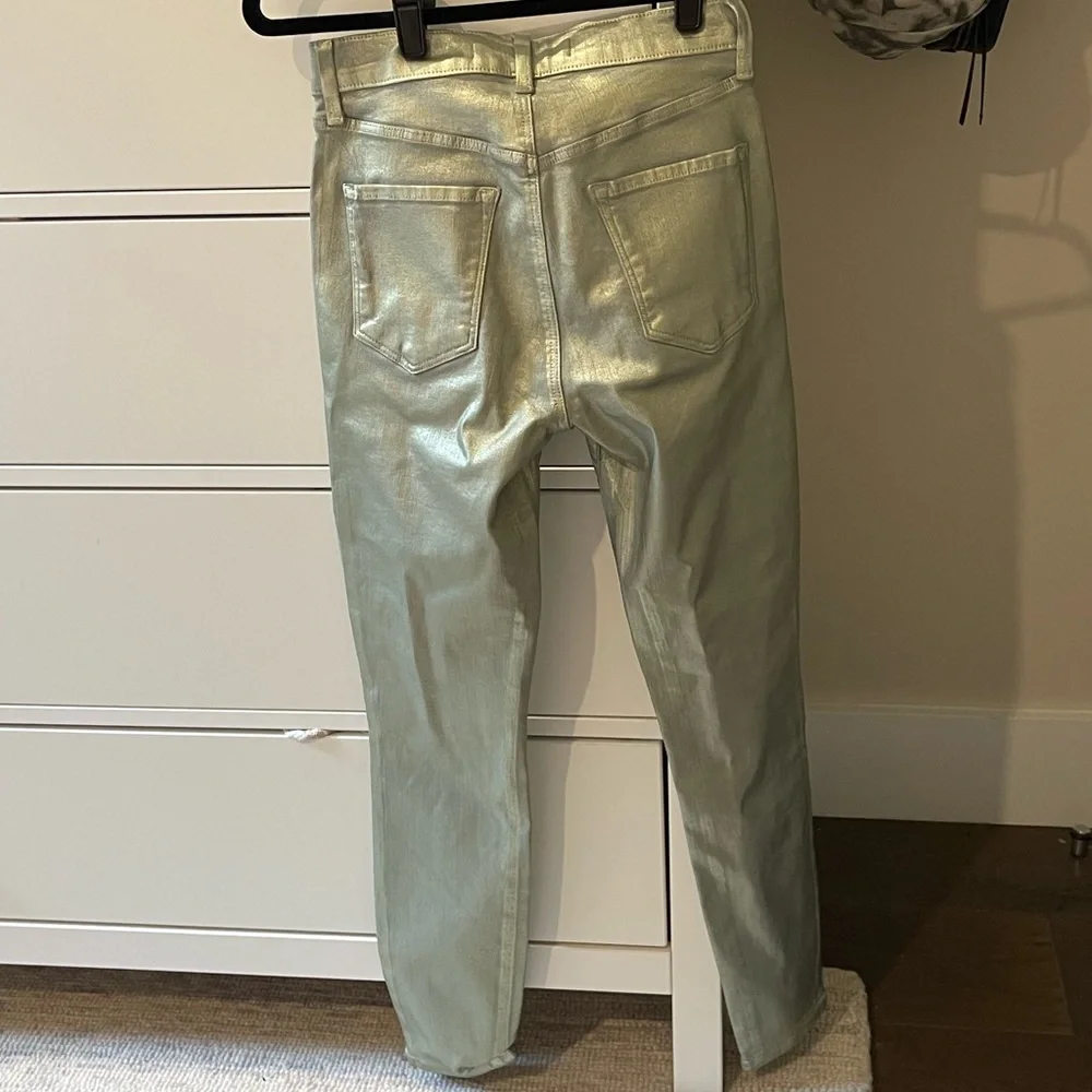 J Brand Maria Metallic Hi-Rise Skinny Jeans - Size 26 - Picture 3 of 6